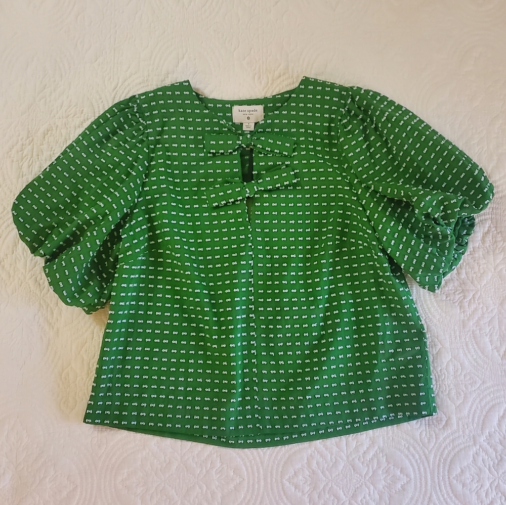 Kate Spade x Target - Green and White Blouse - S